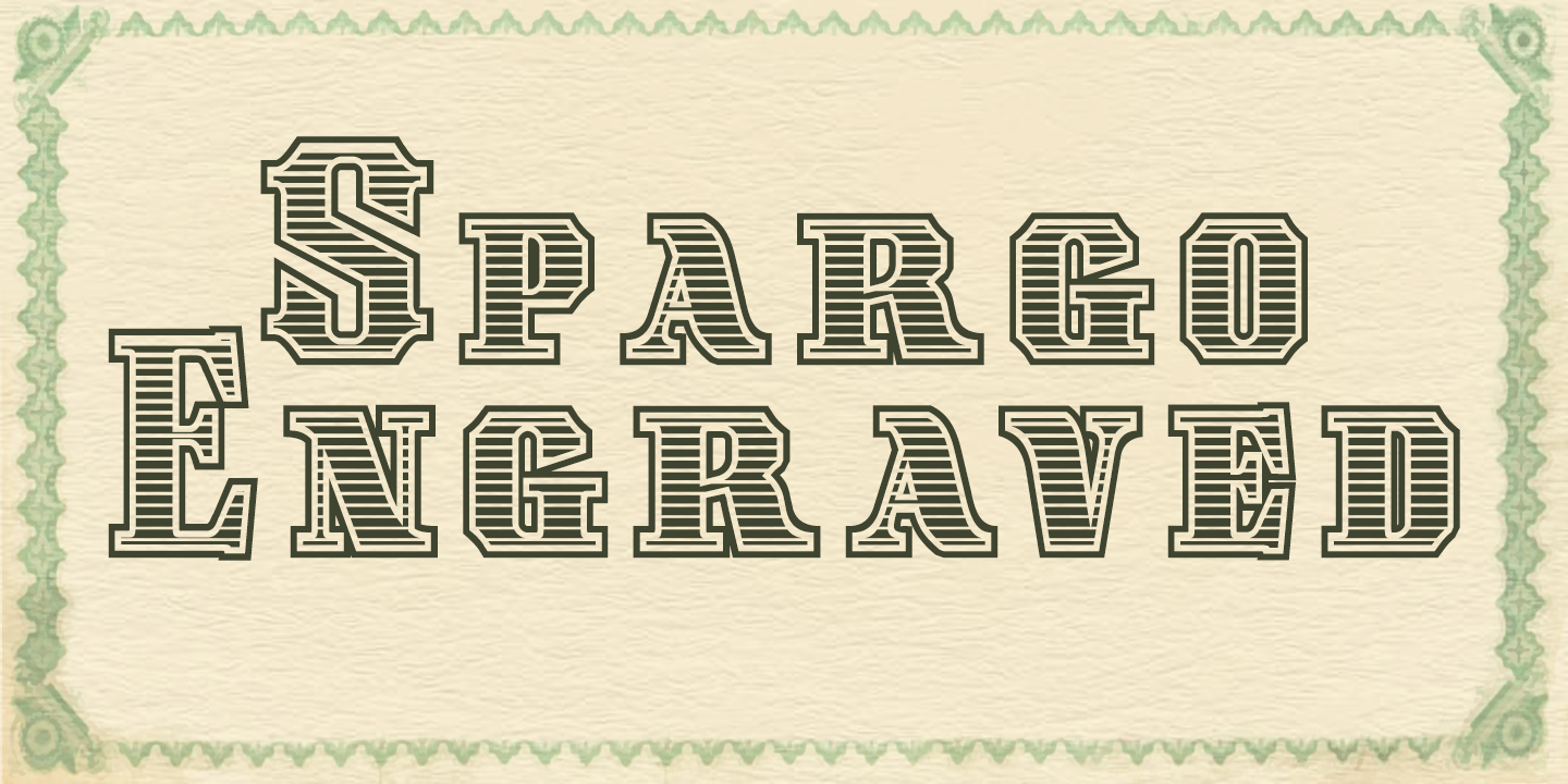 Spargo Condensed Font preview